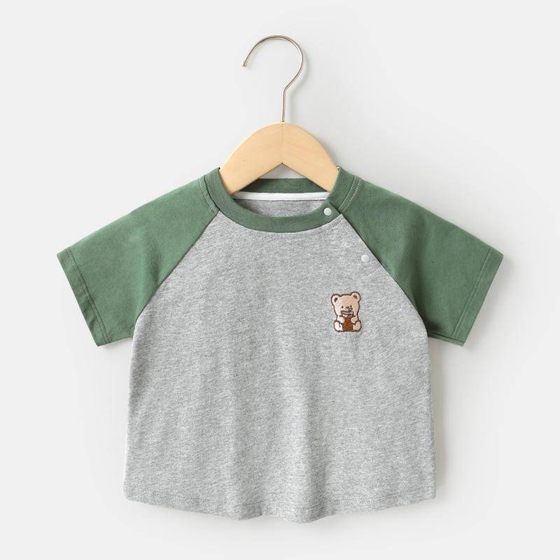 Babykleidung Lässige Kurzarm-T-Shirts Sommerkleidung Jungen Mädchen Baby Kinder Sommer Halbarm-Tops 120cm von Joom DACH