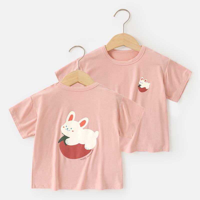 Babykleidung Lässiges modales kurzärmeliges T-Shirt Sommerkleidung für Jungen und Mädchen Baby Kinder Sommer Halbärmelige Oberteile 120cm von Joom DACH