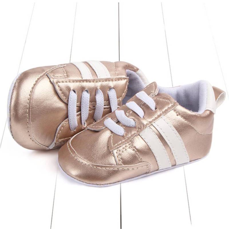Babyschuhe Neugeborene Jungen Sneaker Mädchen Zwei gestreifte Lauflernschuhe Kinder Kleinkinder Schnürschuhe PU-Leder Weiche Sohlen Turnschuhe 6-12m gold Babyschuhe Neugeborene Jungen Sneaker Mädchen Zwei gestreifte Lauflernschuhe Kinder Kleinkinder Schnürschuhe PU-Leder Weiche Sohlen Turnschuhe 6-12m gold von Joom DACH