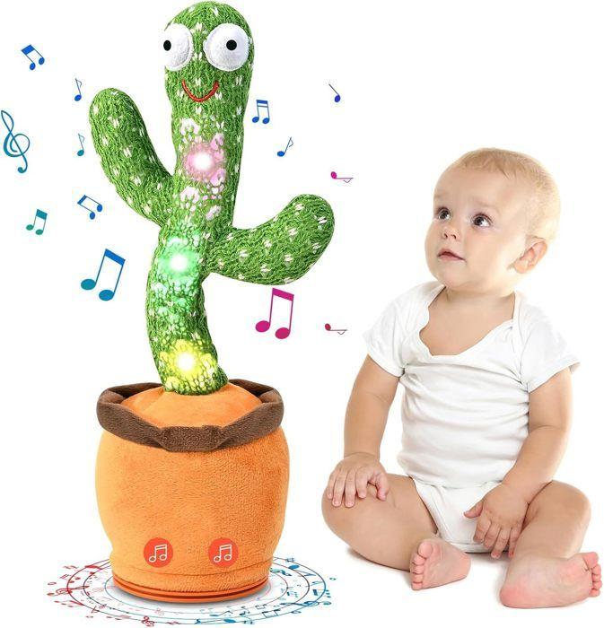 Babyspielzeug - HAUTSTORE - Tanzender Kaktus - 120 Lieder - Interaktives Plüschtier - LED-Beleuchtung grün von Joom DACH