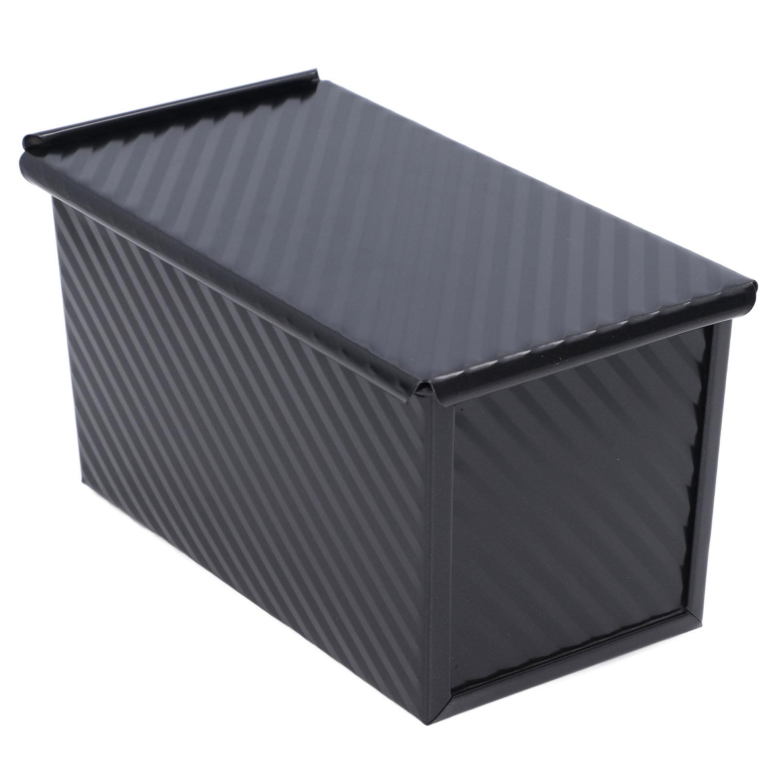 Backform aus Kohlenstoffstahl Antihaft Leichtes Entformen Brot Toast Form mit Deckel für L(for 6.5-9kg) schwarz von Joom DACH