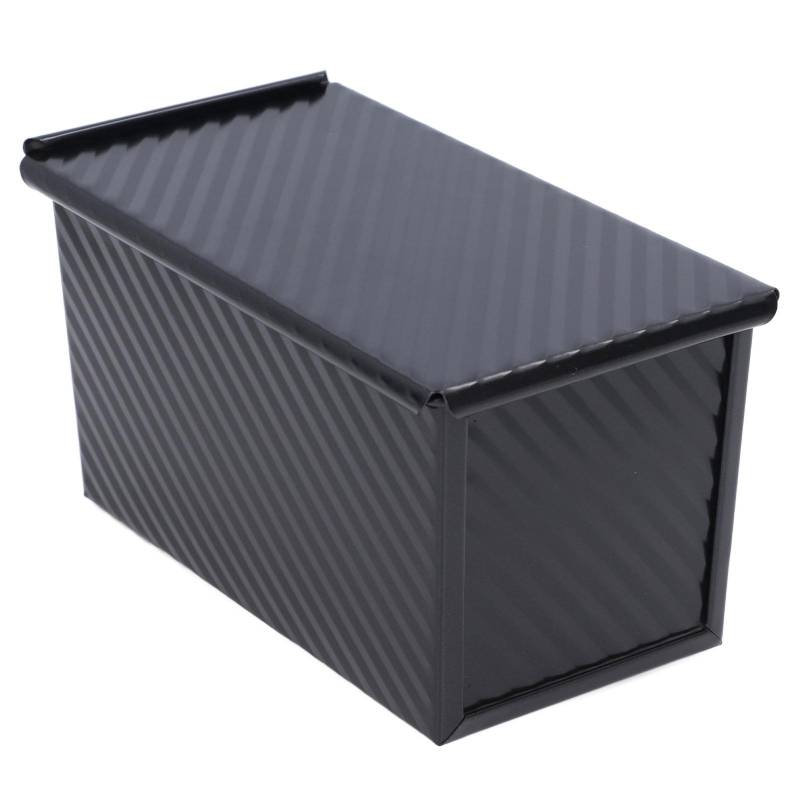 Backform aus Kohlenstoffstahl Antihaft Leichtes Entformen Brot Toast Form mit Deckel für L(for 6.5-9kg) schwarz von Joom DACH