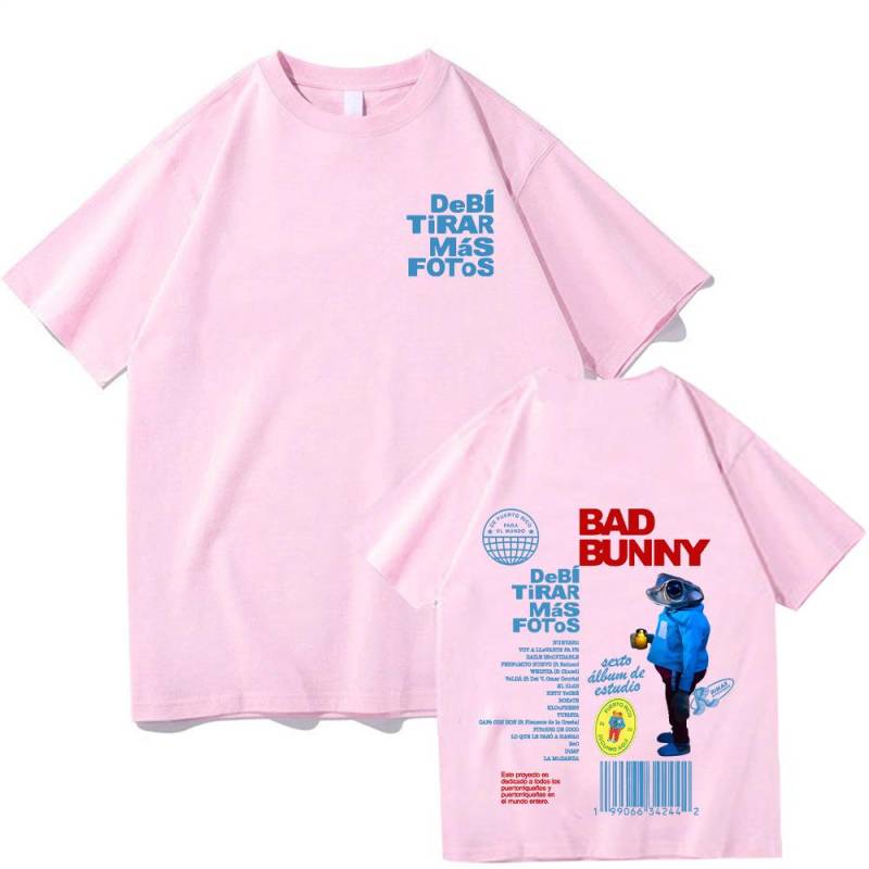 Bad Bunny Debi Tirar Más Fotos T-Shirts Harajuku Unisex Kleidung Frauen Männer Baumwolle Hohe Qualität T-shirts Casual Y2K Streetwear T M rosa von Joom DACH