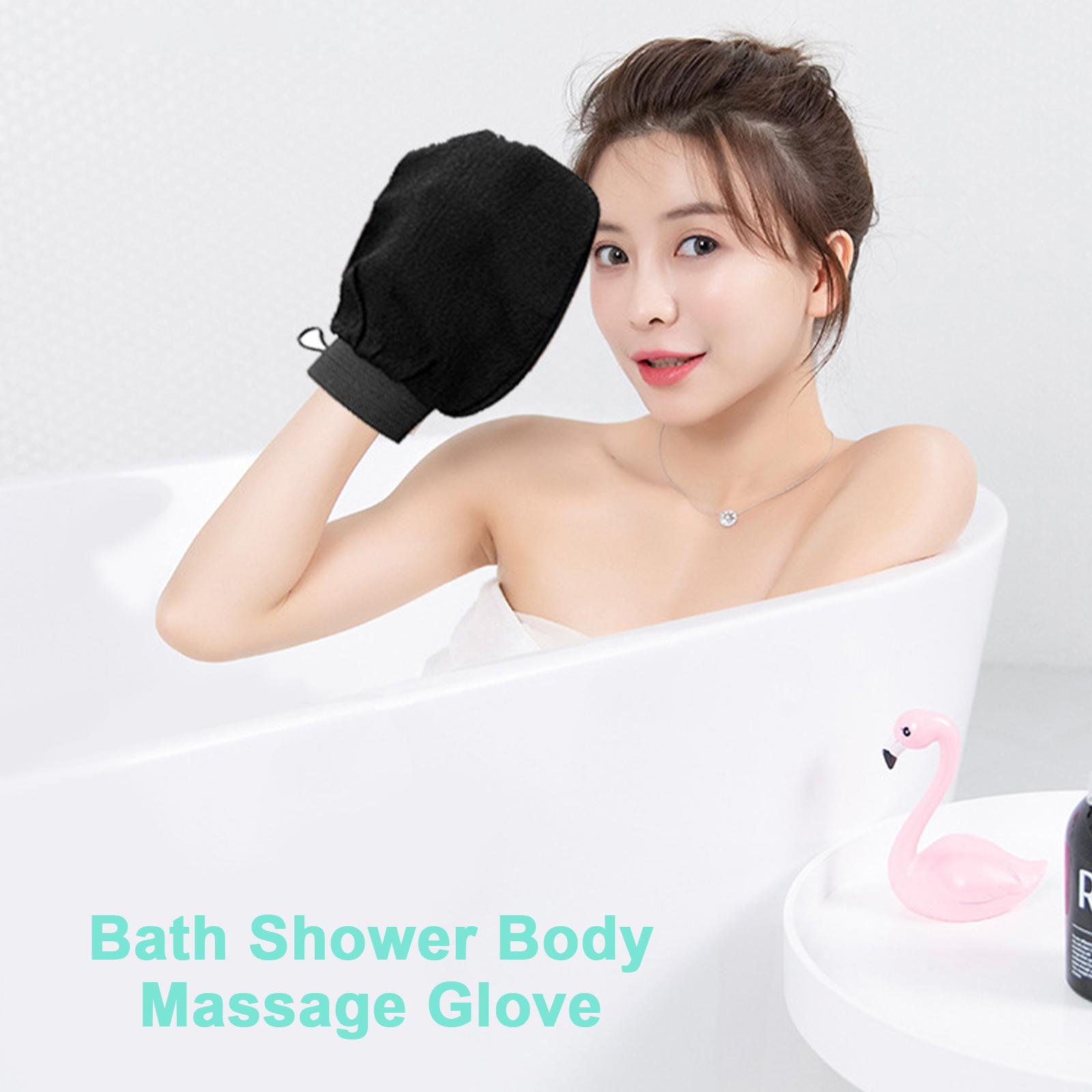 Bad Dusche Körper Massage Handschuh Waschen Handtuch Schrubber zur Massage und Verbesserung der Durchblutung für schwarz von Joom DACH