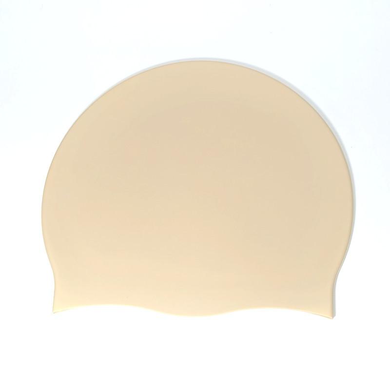 Badekappe für Damen und Herren, Kappe für sehr langes, dickes, lockiges Haar und Dreadlocks, Weaves, Zöpfe, Afros-Silikon, hält Ihr Haar trocken One Size beige von Joom DACH