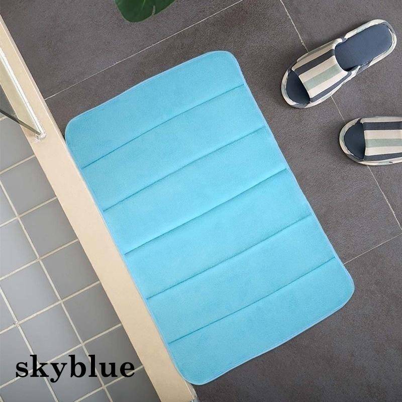 Badematte für Badezimmer, rutschfest, Teppich, Absorption, Memory-Schaum, Badezimmermatte 40*60cm hellblaue Badematte für Badezimmer, rutschfest, Teppich, Absorption, Memory-Schaum, Badezimmermatte 40*60cm hellblaue von Joom DACH