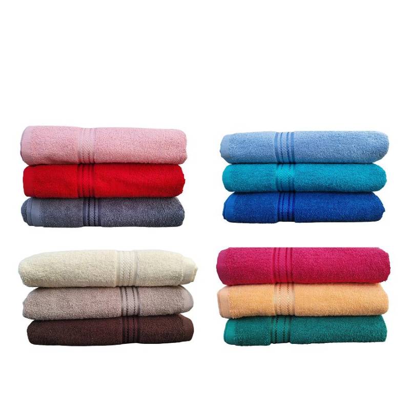 Badetuch 70 x 140 – Set mit 3 Badetüchern aus Baumwolle 70 x 140 braun von Joom DACH