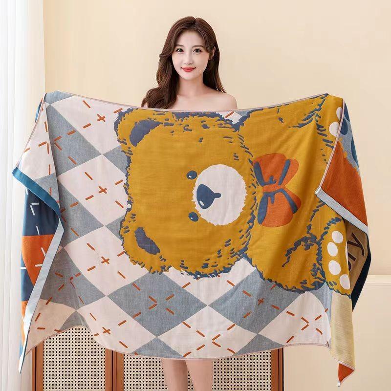 Badetuch Saugfähig Schnell Baumwollgarn Strandtuch, Jacquard Badetuch Weich Großes Tuch 80x160cm, Verschiedene Stile Blumendesign, 1 Stück von Joom DACH