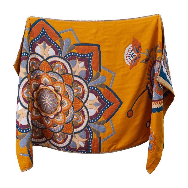 Badetuch Saugfähig Schnell Baumwollgarn Strandtuch, Jacquard Badetuch Weich Großes Tuch 80x160cm, Verschiedene Stile Blumendesign, 1 Stück von Joom DACH