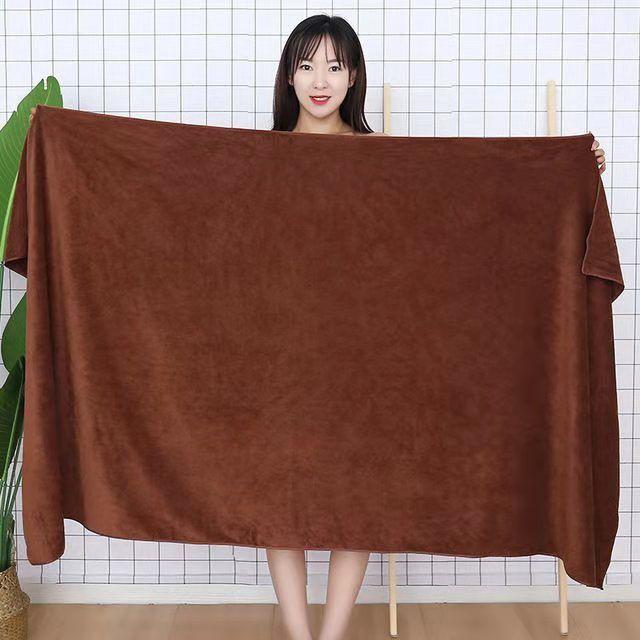Badetücher für Erwachsene, saugfähig, fusselfrei, große Handtücher für den Haushalt, verdickte, vergrößerte Stoffe, weich, saugfähig 35*75CM braun von Joom DACH