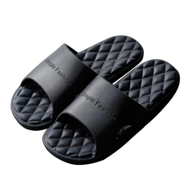 Badezimmer-Duschpantoffeln für Damen, Sommer, weiche Sohle, rutschfeste Folien, hochwertige Strand-Freizeitschuhe, Haus-Pool-Slipper 38-39(suggest 37-38) schwarz von Joom DACH