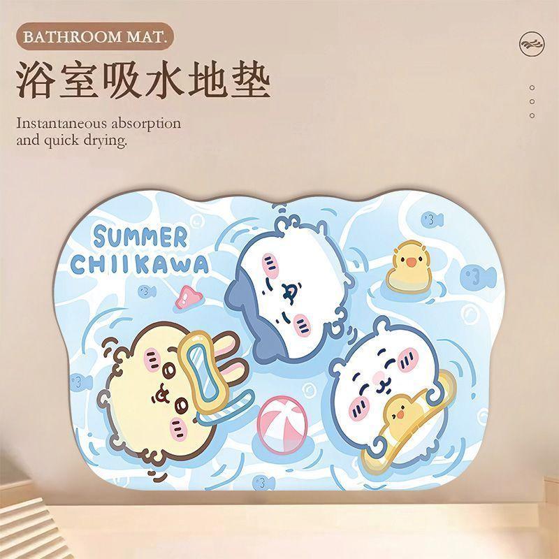 Badezimmer-FußmatteJiyikawa Toilettenbodenmatte Kieselgur Badezimmer-Fußmatte Toilettentür rutschfest schnelltrocknend schmutzabweisender Teppich 40X60cm 15.7X23.6in von Joom DACH