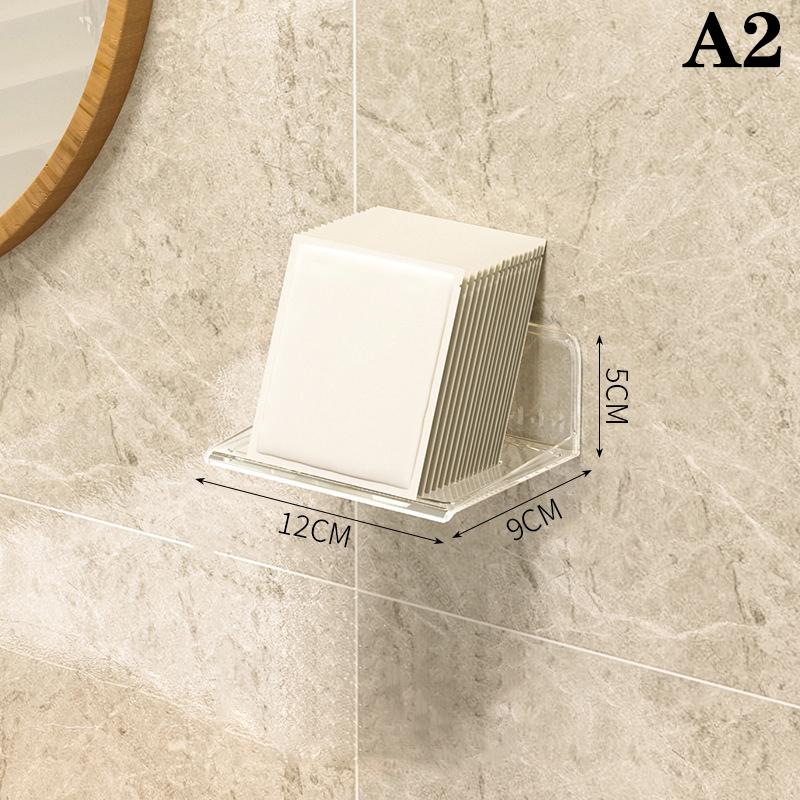 Badezimmer-Schminktisch-Organizer, Wandregal, Home-Storage-Rack, Hautpflege, Kosmetik-Display, Aufbewahrungshalter, stanzfrei 12*9*5cm transparent von Joom DACH