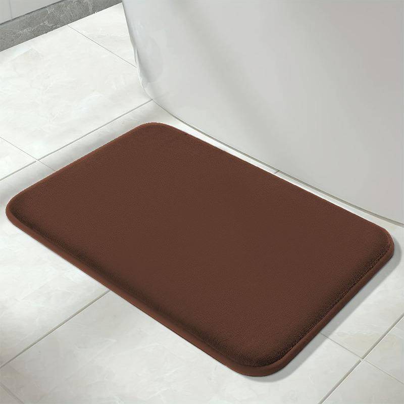 Badezimmermatte Bad Rutschfeste Teppiche Im Waschbecken Badewanne Seitenboden Teppich Duschraum Fußmatte Memory Foam 3D Pad 40cm*60cm kaffeebraun von Joom DACH