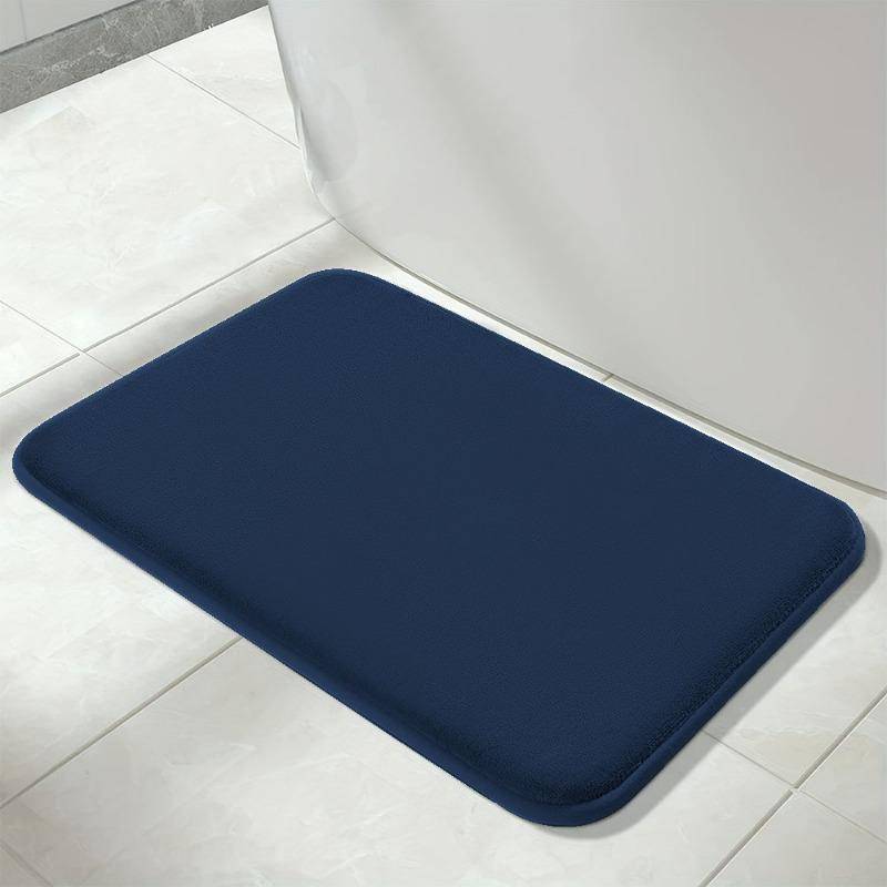 Badezimmermatte Bad Rutschfeste Teppiche Im Waschbecken Badewanne Seitenboden Teppich Duschraum Fußmatte Memory Foam 3D Pad 40cm*60cm navy blau von Joom DACH