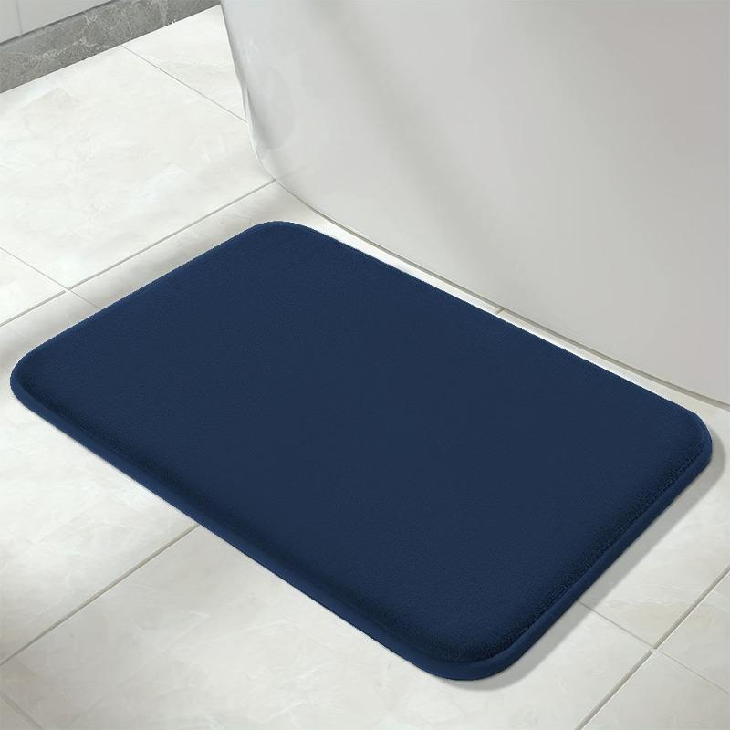 Badezimmermatte Bad Rutschfeste Teppiche Im Waschbecken Badewanne Seitenboden Teppich Duschraum Fußmatte Memory Foam 3D Pad 50cm*80cm navy blau von Joom DACH