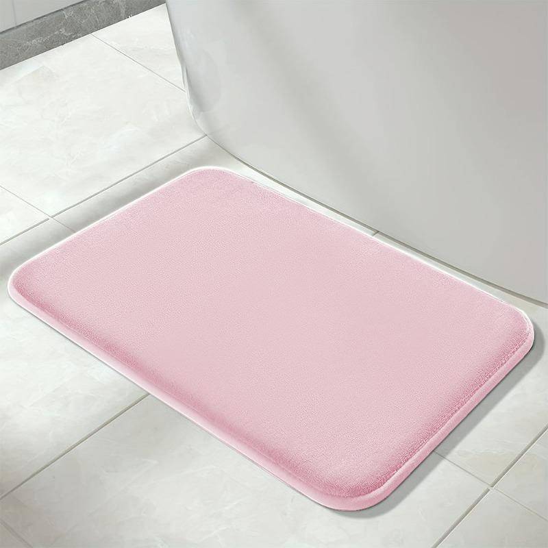 Badezimmermatte Bad Rutschfeste Teppiche Im Waschbecken Badewanne Seitenboden Teppich Duschraum Fußmatte Memory Foam 3D Pad 50cm*80cm rosa von Joom DACH