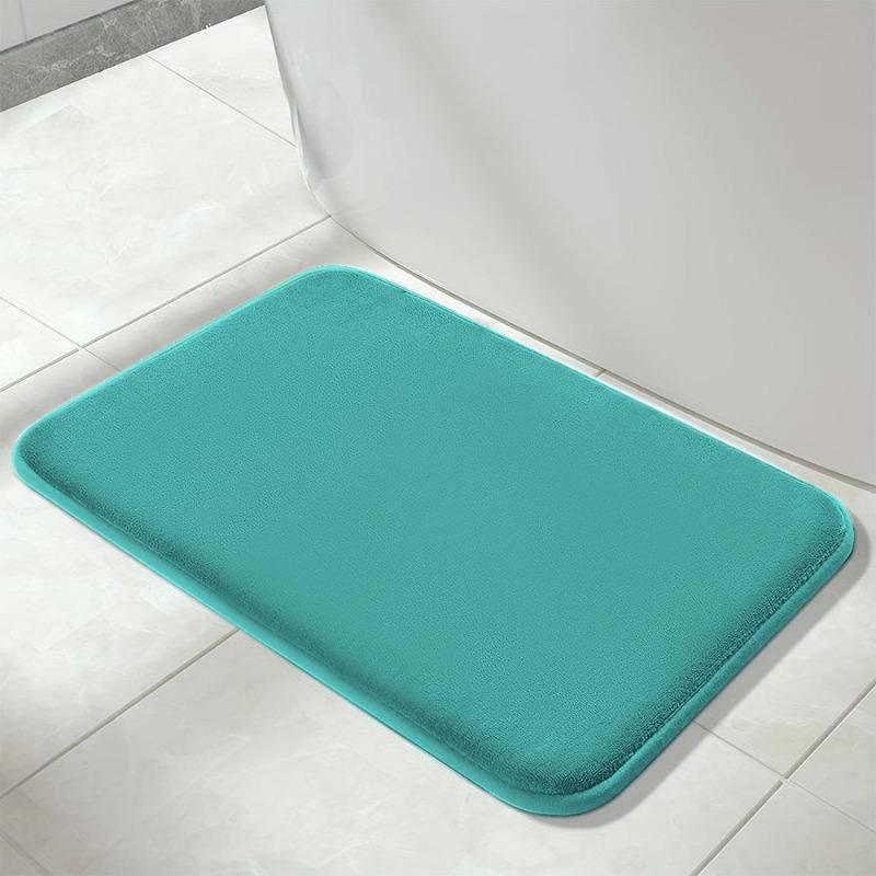 Badezimmermatte Bad Rutschfeste Teppiche Im Waschbecken Badewanne Seitenboden Teppich Duschraum Fußmatte Memory Foam 3D Pad 50cm*80cm grün von Joom DACH