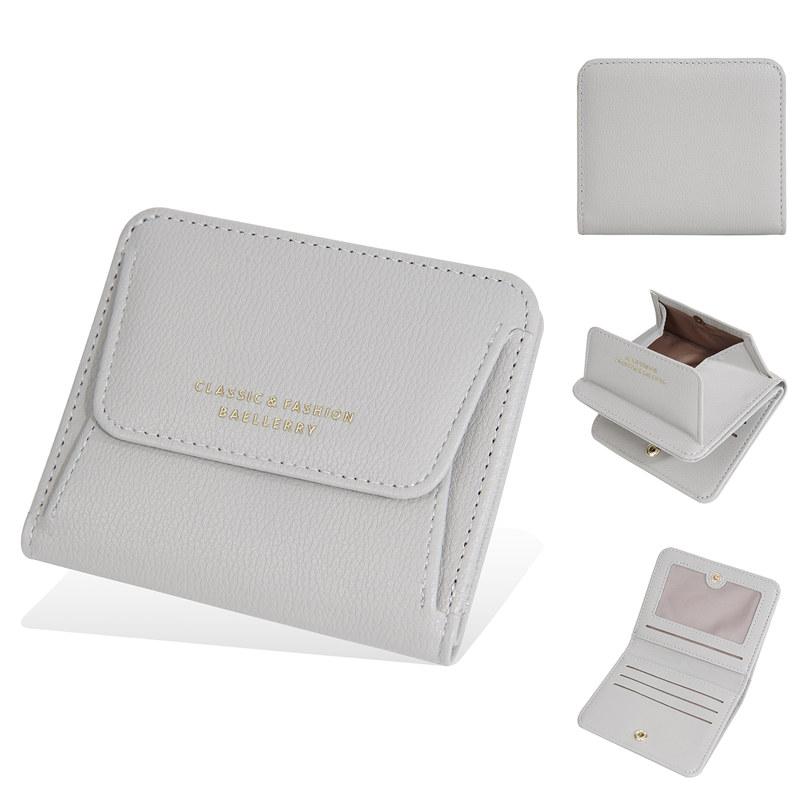 Baellerry Damen Kurze Geldbörsen mit Schnappverschluss Münzfach Damen Mode Mini-Geldbörse Geldbeutel 11cm*9cm*2cm graue Baellerry Damen Kurze Geldbörsen mit Schnappverschluss Münzfach Damen Mode Mini-Geldbörse Geldbeutel 11cm*9cm*2cm graue von Joom DACH