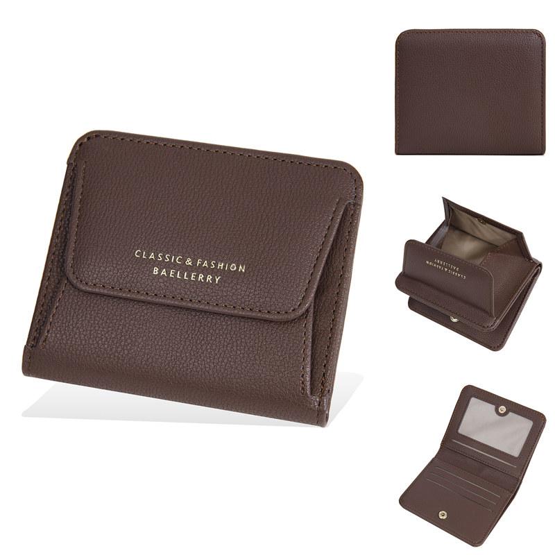 Baellerry Damen Kurze Geldbörsen mit Schnappverschluss Münzfach Damen Mode Mini-Geldbörse Geldbeutel 11cm*9cm*2cm kaffeebraun Baellerry Damen Kurze Geldbörsen mit Schnappverschluss Münzfach Damen Mode Mini-Geldbörse Geldbeutel 11cm*9cm*2cm kaffeebraun von Joom DACH