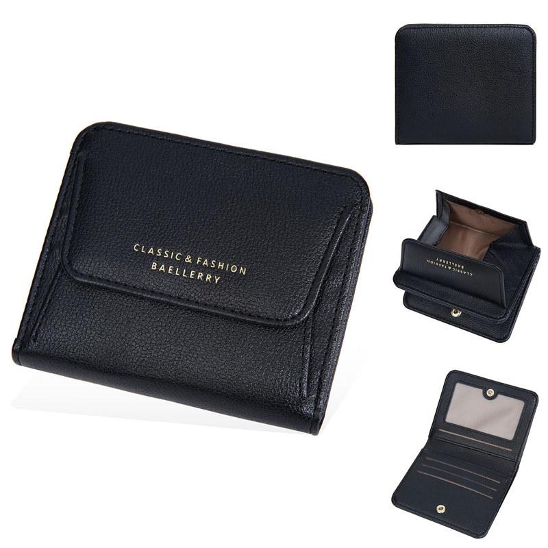 Baellerry Damen Kurze Geldbörsen mit Schnappverschluss Münzfach Damen Mode Mini-Geldbörse Geldbeutel 11cm*9cm*2cm schwarz Baellerry Damen Kurze Geldbörsen mit Schnappverschluss Münzfach Damen Mode Mini-Geldbörse Geldbeutel 11cm*9cm*2cm schwarz von Joom DACH