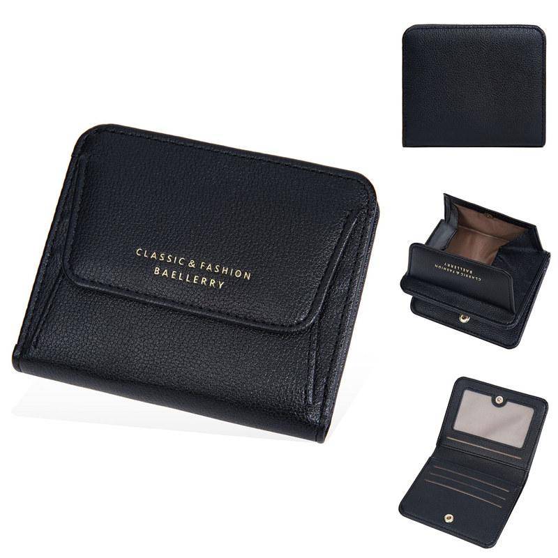 Baellerry Damen Kurze Geldbörsen mit Schnappverschluss Münzfach Damen Mode Mini-Geldbörse Geldbeutel 11cm*9cm*2cm schwarz Baellerry Damen Kurze Geldbörsen mit Schnappverschluss Münzfach Damen Mode Mini-Geldbörse Geldbeutel 11cm*9cm*2cm schwarz von Joom DACH