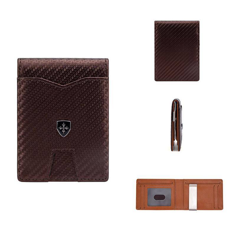 Baellerry RFID-Schutz-Kartenhalter für Männer Bargeldtaschen Business-Geldbörsen Geldbörse 11cm*8cm*1.5cm braun von Joom DACH