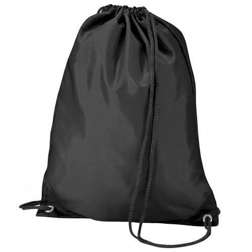 BagBase Budget Wasserabweisender Sport-Turnbeutel mit Kordelzug (11 l) (2er-Pack) One Size schwarz von Joom DACH