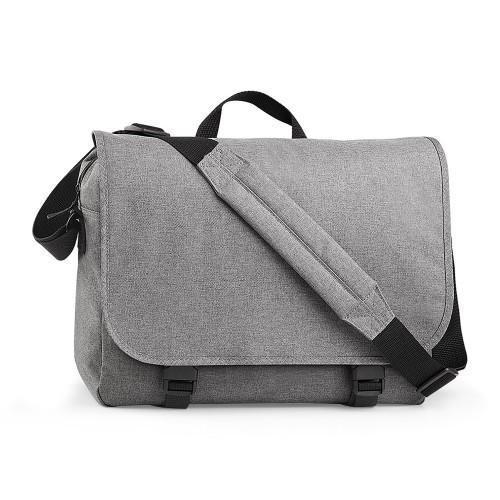 BagBase zweifarbige digitale Messenger Bag (bis zu 15,6 Zoll Laptopfach) (2er Pack) One Size grau von Joom DACH