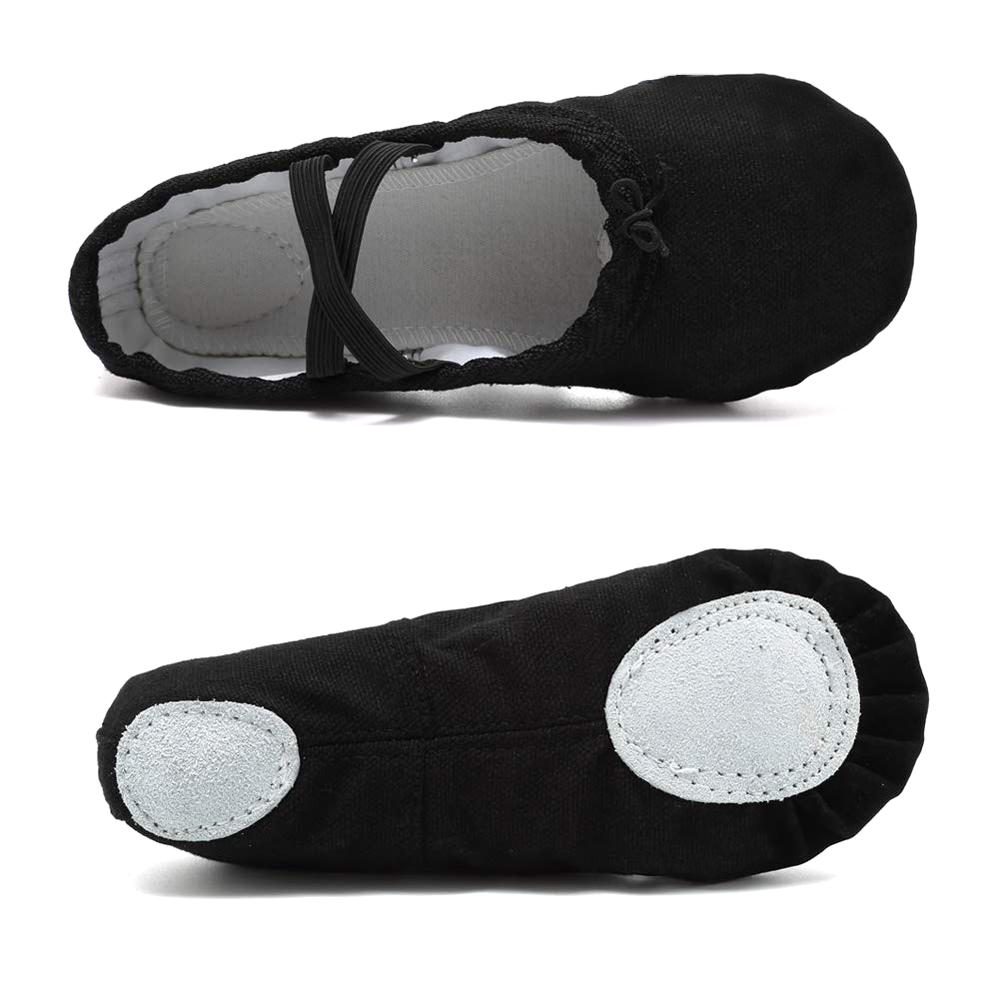 Ballett Kinder Hausschuhe Mädchen Ballettschuhe Canvas Tanzschuhe Tanz Gymnastik Yoga Flats 27 schwarz von Joom DACH