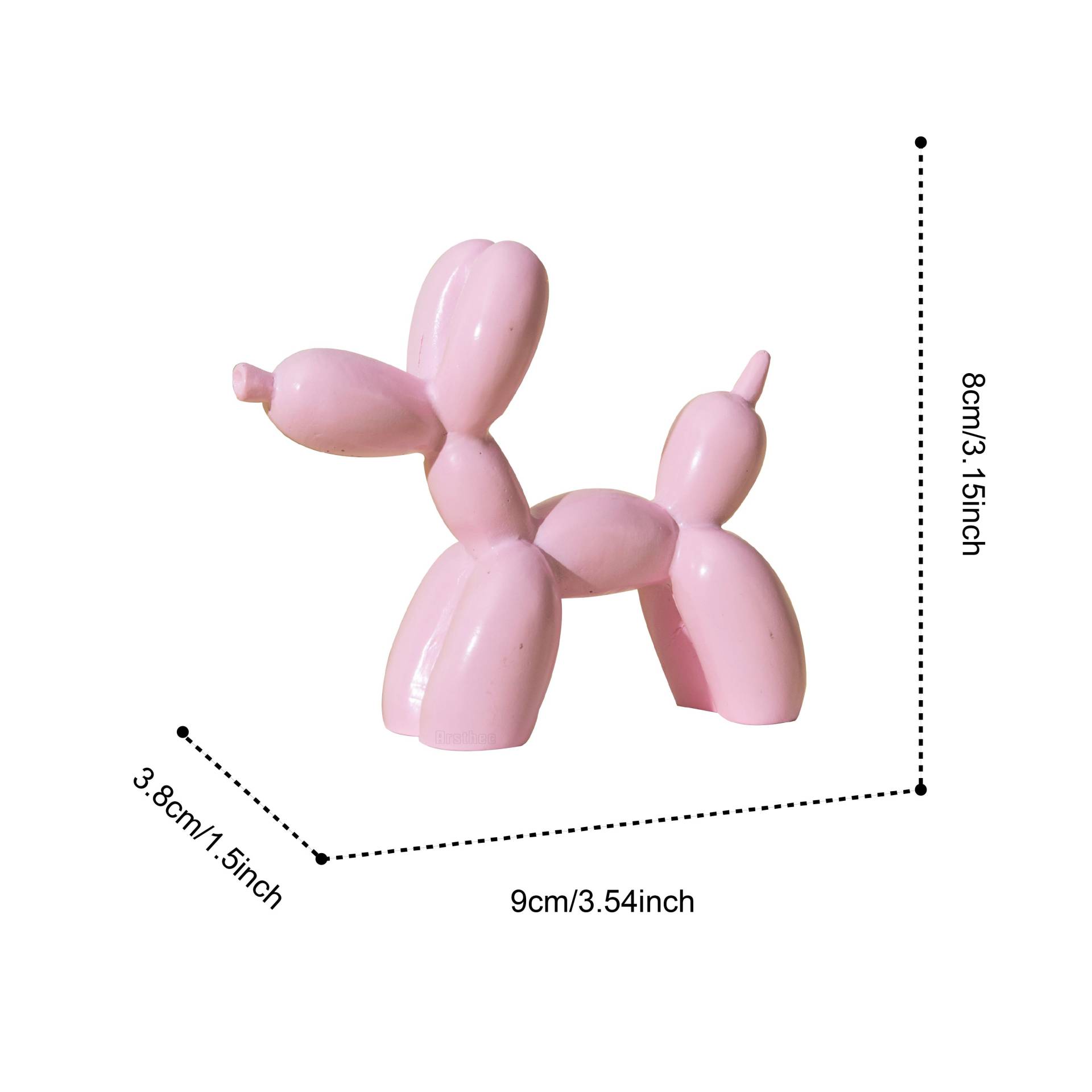 Ballon Hund Desktop Ornament Wohnzimmer Skulptur Dekor Nordic Stil Figur Harz Kreative Tier Handwerk Statue Home Kunst Geschenk WBL rosa von Joom DACH