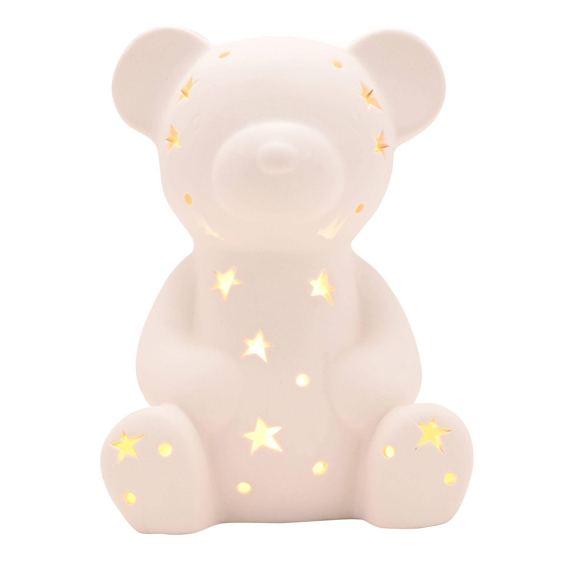 Bambino Keramik-Nachtlicht - Teddy One Size weiß von Joom DACH