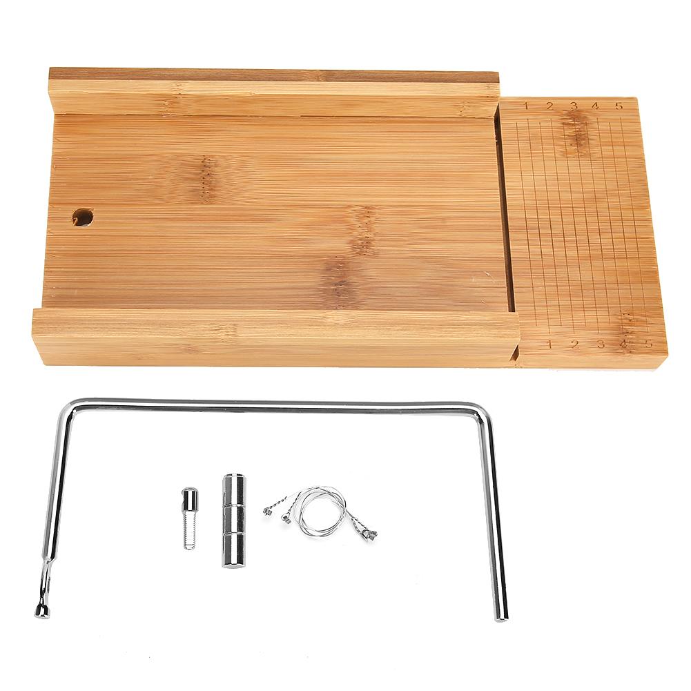 Bambus Seifenschneider Kuchen DIY Kerze Schokolade Lebensmittel Seife Schneidewerkzeug (Bambus Holzpaneel) von Joom DACH