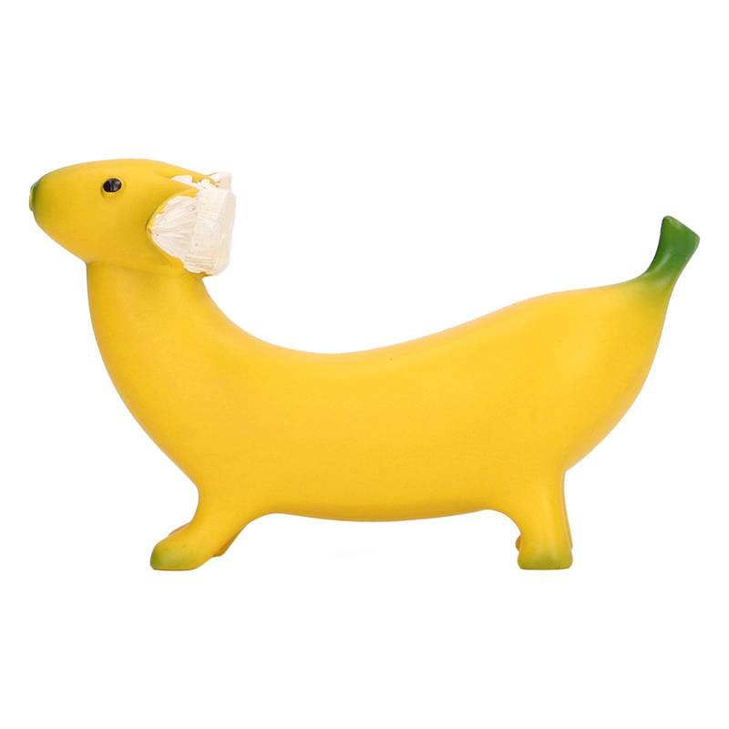 Banane Hund Skulptur Harz Lustig Lieblich Leichtgewicht Banane Hund Kunst Dekoration für Zuhause Schreibtisch M M(59cm / 23.2in Long) von Joom DACH