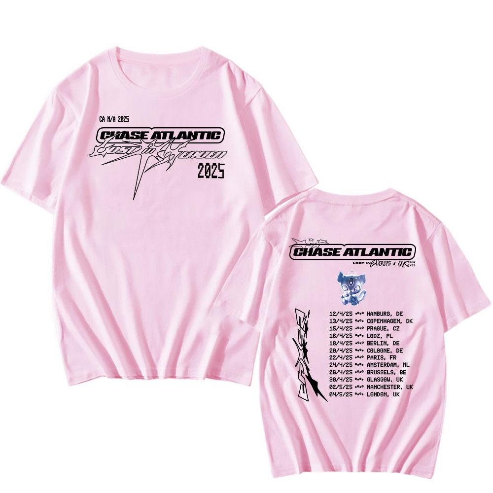 Band CHASE ATLANTIC Tour 2025 T-Shirt Sommer Baumwolle Kurzarm T-Shirts Grafikdruck T-Shirts Männer Frauen Kleidung L rosa Band CHASE ATLANTIC Tour 2025 T-Shirt Sommer Baumwolle Kurzarm T-Shirts Grafikdruck T-Shirts Männer Frauen Kleidung L rosa von Joom DACH