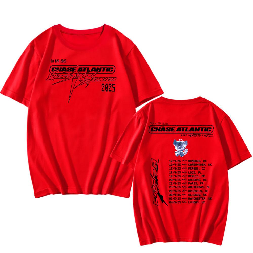 Band CHASE ATLANTIC Tour 2025 T-Shirt Sommer Baumwolle Kurzarm T-Shirts Grafikdruck T-Shirts Männer Frauen Kleidung L rot Band CHASE ATLANTIC Tour 2025 T-Shirt Sommer Baumwolle Kurzarm T-Shirts Grafikdruck T-Shirts Männer Frauen Kleidung L rot von Joom DACH