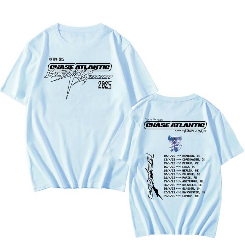 Band CHASE ATLANTIC Tour 2025 T-Shirt Sommer Baumwolle Kurzarm T-Shirts Grafikdruck T-Shirts Männer Frauen Kleidung M Band CHASE ATLANTIC Tour 2025 T-Shirt Sommer Baumwolle Kurzarm T-Shirts Grafikdruck T-Shirts Männer Frauen Kleidung M von Joom DACH