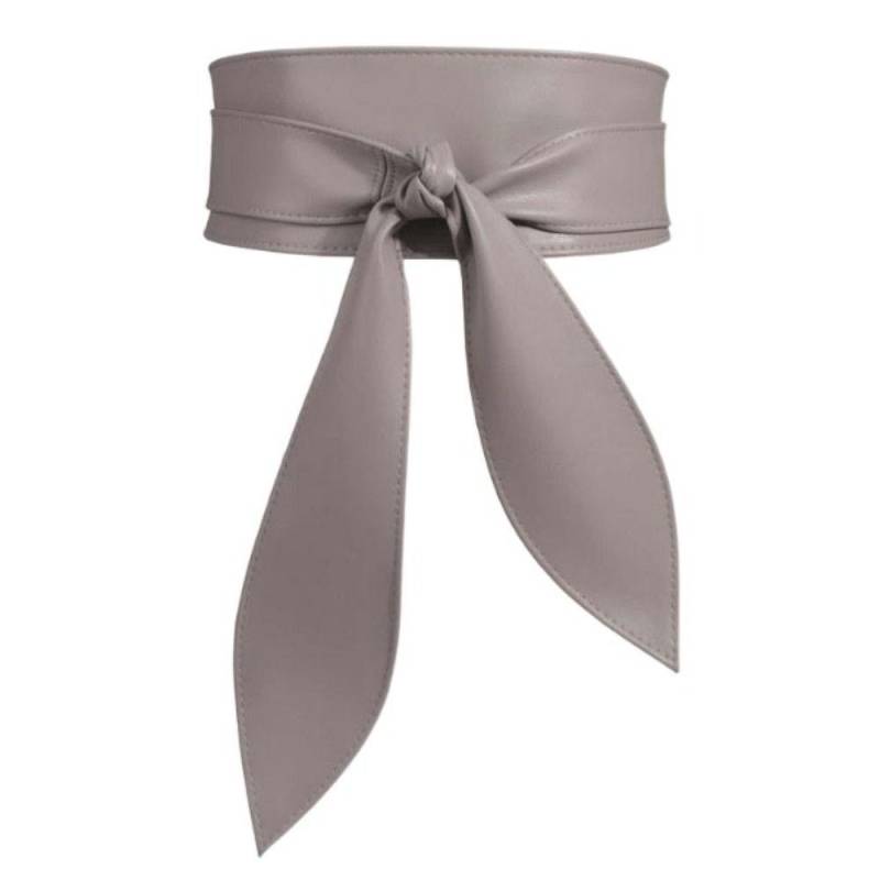 Band PU Leder Taillengürtel Taillengürtel Breiter Gürtel Weicher Knoten Gürtel Kleiderdekoration grau von Joom DACH