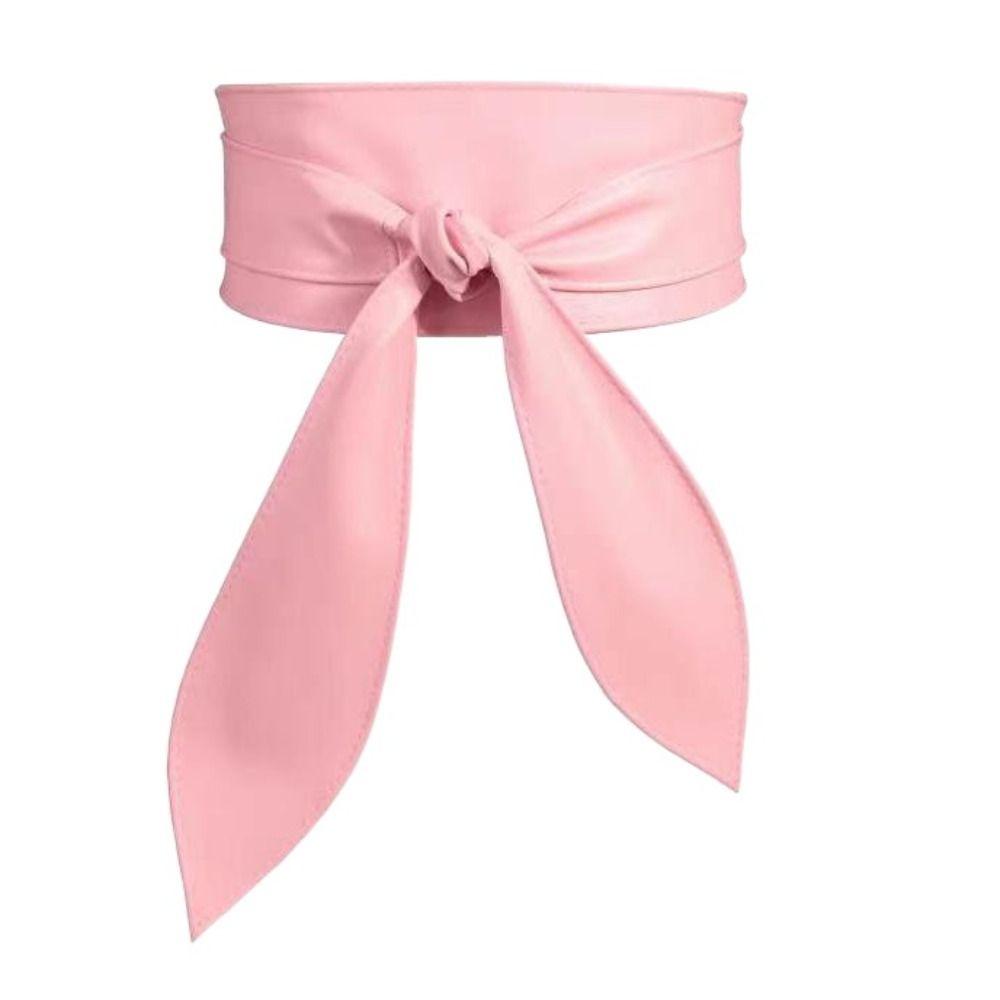 Band PU Leder Taillengürtel Taillengürtel Breiter Gürtel Weicher Knoten Gürtel Kleiderdekoration rosa von Joom DACH