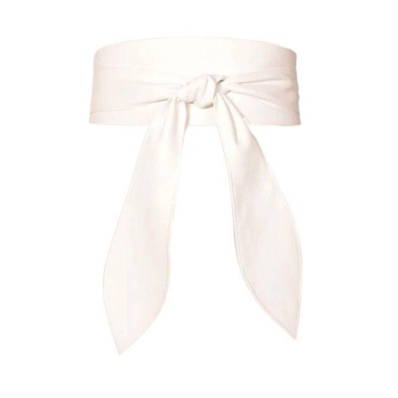 Band PU Leder Taillengürtel Taillengürtel Breiter Gürtel Weicher Knoten Gürtel Kleiderdekoration weiß von Joom DACH
