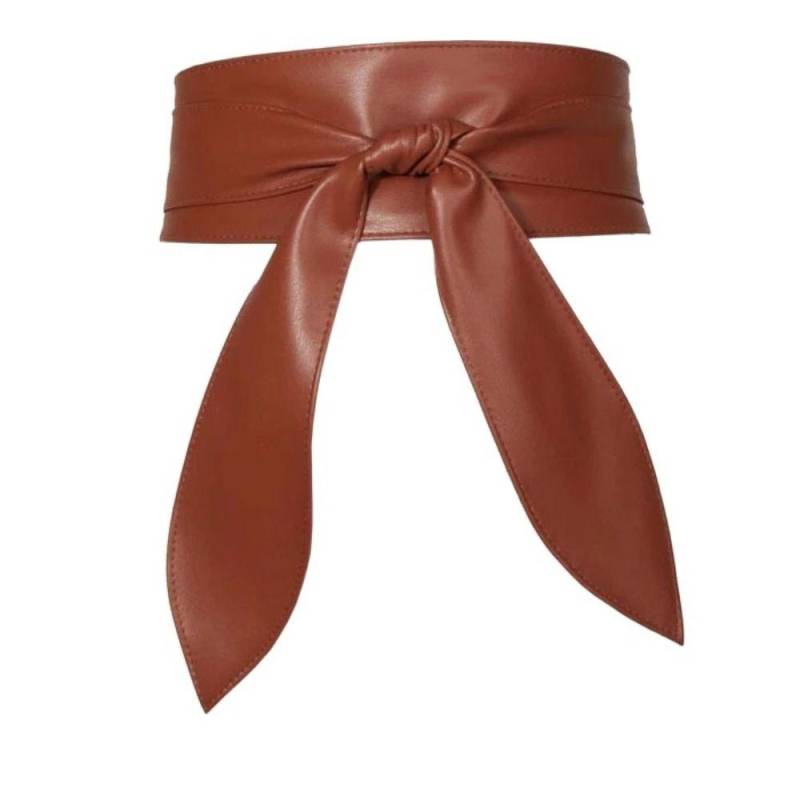 Band PU Leder Taillengürtel Taillengürtel Breiter Gürtel Weicher Knoten Gürtel Kleiderdekoration kaffeebraun von Joom DACH