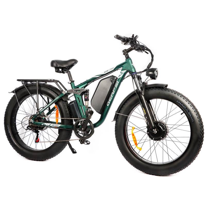 Baolujie DP-2603 Erwachsenen 3000W Herren E-Mountain E-Bike mit zwei Motoren 48V25AH Akku 26 Zoll Breitreifen Damen Elektrofahrrad grün von Joom DACH