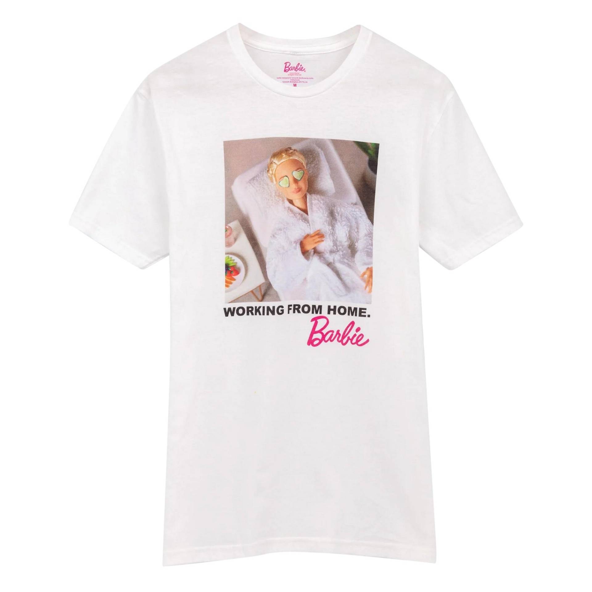 Barbie Damen/Damen „Working from Home“-T-Shirt XXL weiß von Joom DACH