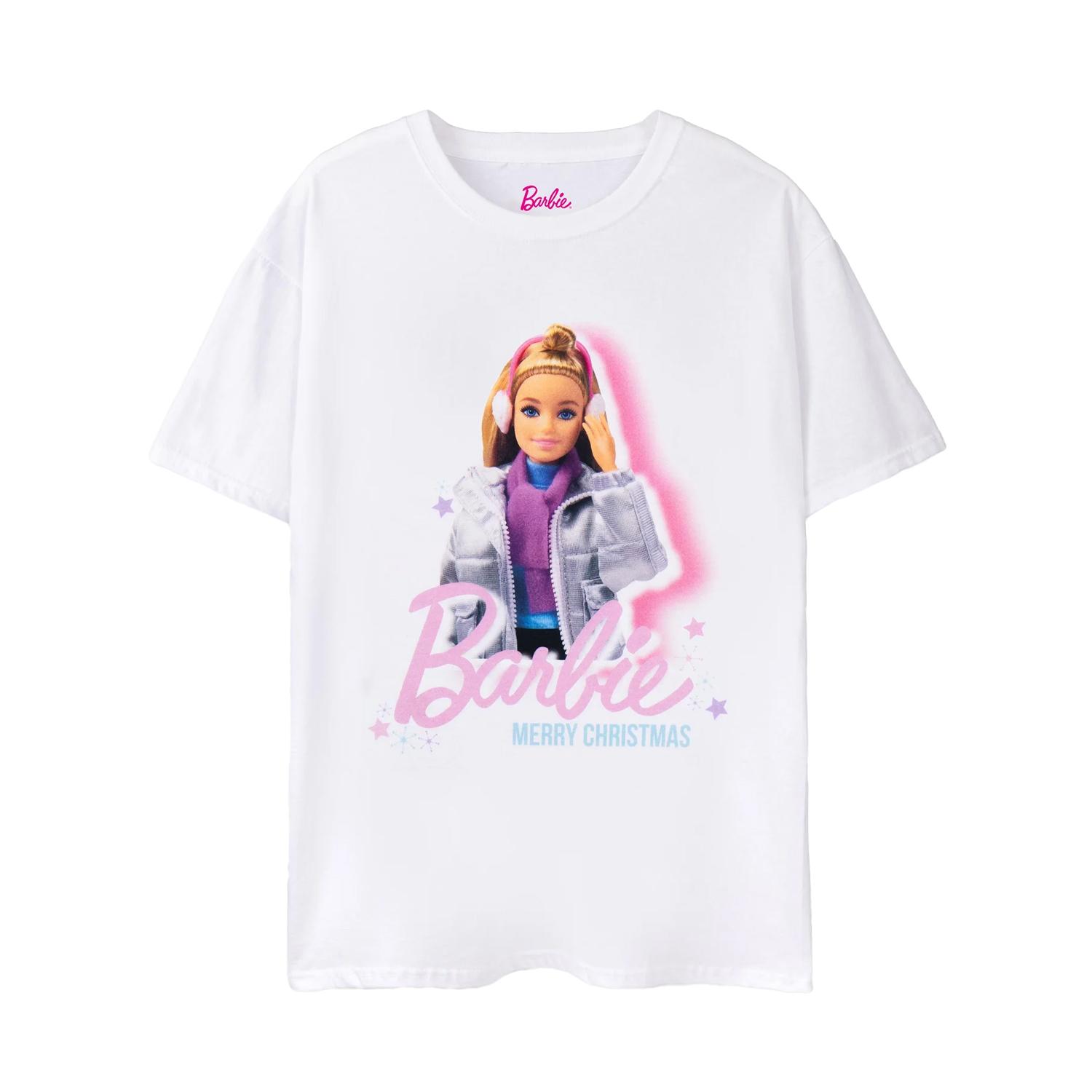 Barbie Damen/Damen Weihnachts-T-Shirt 3XL weiß von Joom DACH