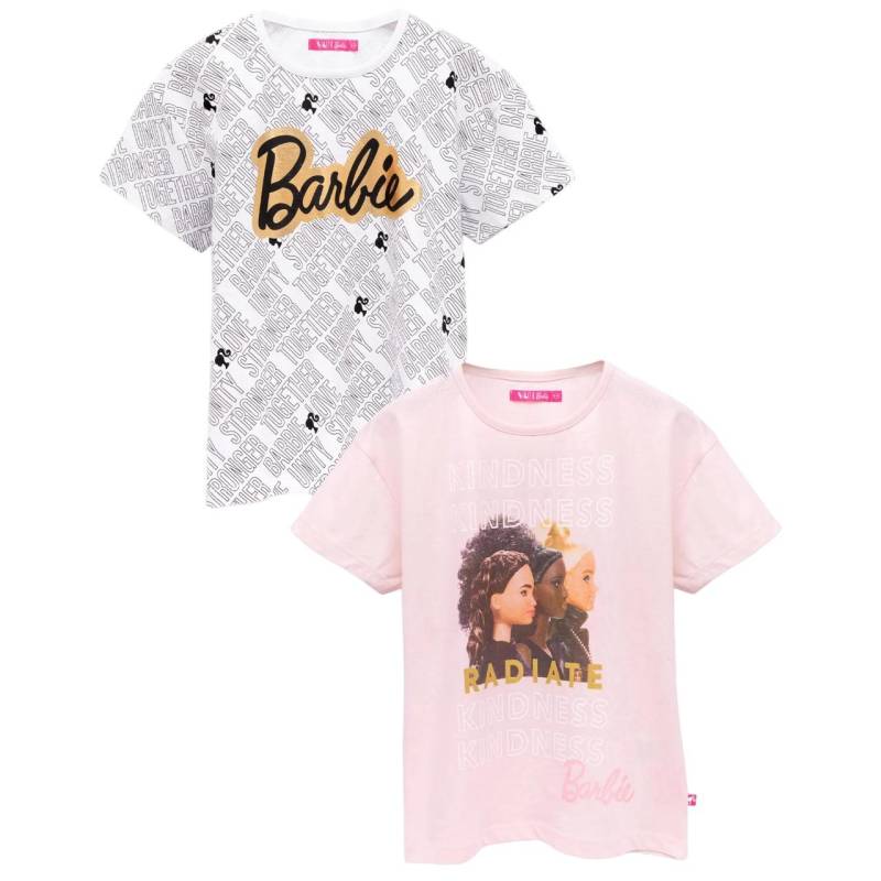 Barbie Mädchen Kindness Stronger Together Unity And Love T-Shirt (Packung mit 2) 7-8 Years schwarz von Joom DACH