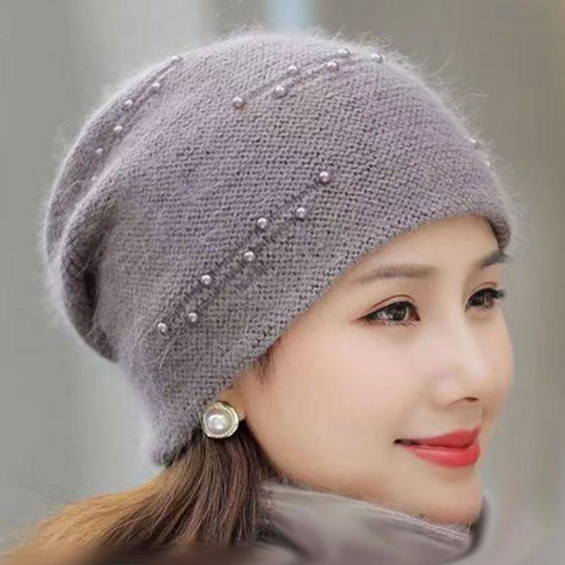 Barett Damen Winter Warm Ohrenschutz Kopfmütze Doppellagig Kältebeständig Gestrickter Schal one size khaki von Joom DACH