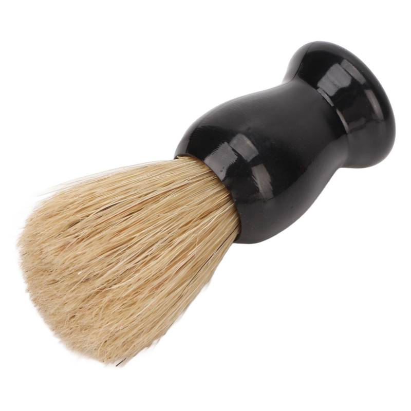Bartbürste, Mehrzweck-Rasierpinsel in glänzender schwarzer Farbe, leicht schäumend, synthetischer Rasierpinsel für Männer für den Heimsalon von Joom DACH