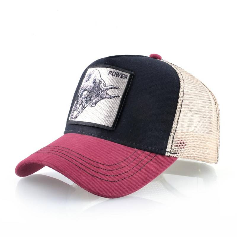 Baseball Caps Männer Frauen Snapback Hip Hop Cap Mit Mode Tiere Stickerei Sommer Atmungsaktive Mesh Trucker Caps Streetwear Knochen 56-59CM von Joom DACH