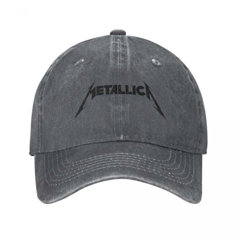 Baseball Caps Metallicas Accessoires Outfit Merchandise Unisex Damen Retro Distressed Denim Dad Hat Kopfbedeckung One Size von Joom DACH
