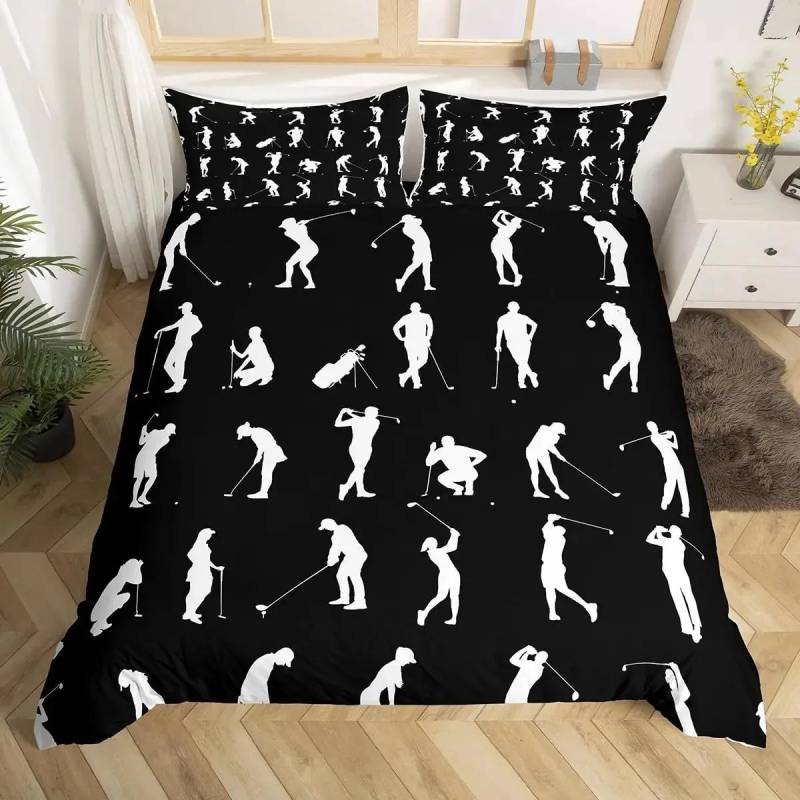 Basketball Bettwäsche Set Einzelgröße Kinder Basketballspieler Bettdeckenbezug Jugendliche Ball Gaming Bettbezug Sport Themen Quiltbezug EU single(135x200cm) von Joom DACH